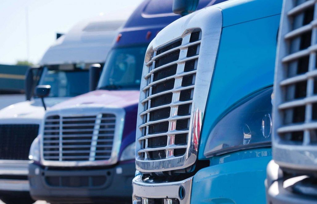 Semi Truck grills lined up